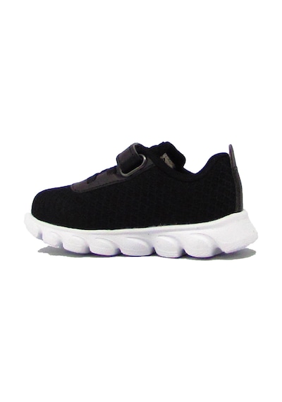Pepino P-1256 Siyah Unısex Çocuk Tek Cırt Fileli Spor Ayakkabı Siyah