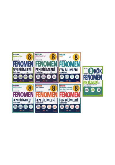 Fenomen Yayıncılık Fenomen 8.sınıf Fen Fasikülleri+fenomen Kök Fen Bilimleri 7 Kitap 202500479
