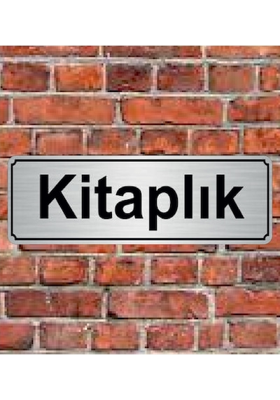 10X20 Cm Kitaplık Yazılı Metal Yönlendirme Levhası