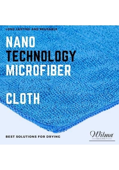 Çok Amaçlı Mikrofiber Temizlik Bezi Mavi 40x40 Cm - 25 Adet Şeffaf