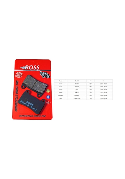 Ön Fren Disk Balatası Bs658 Organik - Benelli Bn251, Tnt249,tnt25, Trk251, Mondial Nevada250, Rks Titanic150