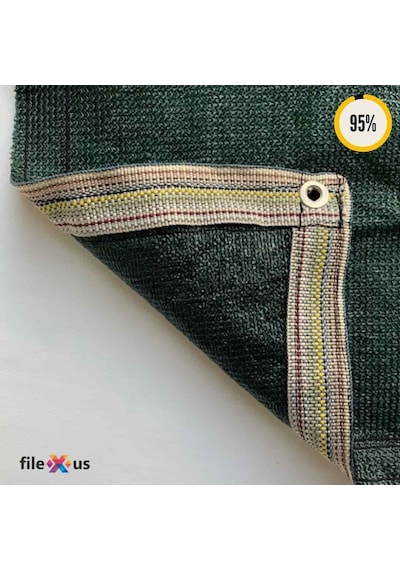 %95'Lik Gölgelik-Rüzgar Filesi-Koyu Yeşil |Güçlendirilmiş Kenar