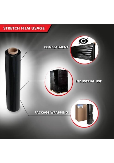 Siyah Palet Streç Film 200mt 50cm 1 adet (üretici firma garantisi Siyah Palet Streç Film 200mt 50cm 1 adet (üretici firma garantisi