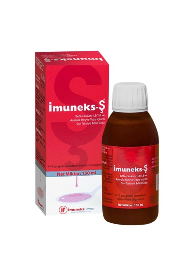 İmuneks Farma İmuneks-Ş Beta Glukan (1,3/1,6) ve Aserola Meyve Tozu içeren Sıvı Takviye Edici Gıda