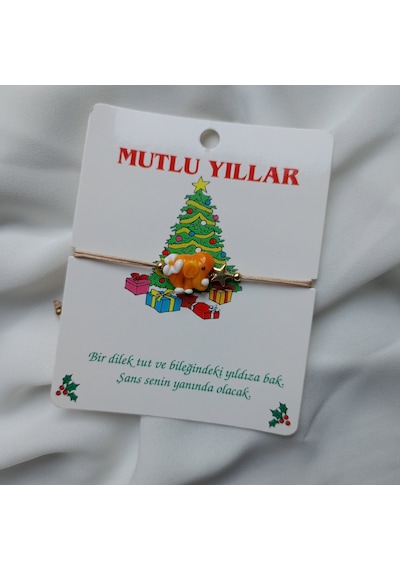 Lente Aksesuar Yeni Temalı Murano İp Bileklikler Sarı - Beyaz