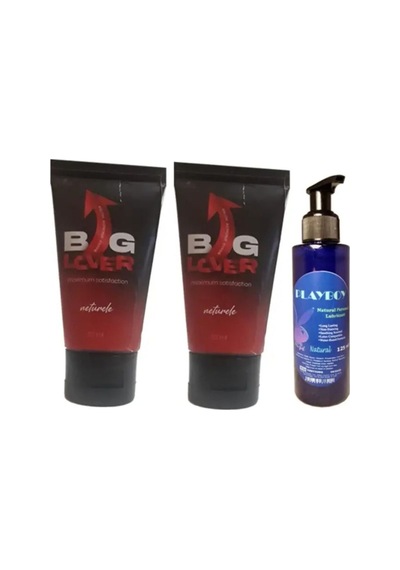 Big Lover Biglover Erkeklere Maksimum Güç Sertleştiren Katılaştırıcı Jel 2adet+ Playboy Natural Lubricant 1 Adet