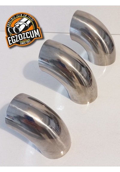 Paslanmaz Krom Dirsek Boru 45 Mm. Isıya Dayanıklı