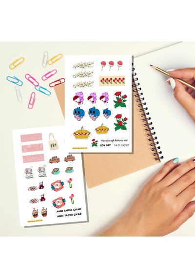 Piknik Temalı Sticker Set 3'lü