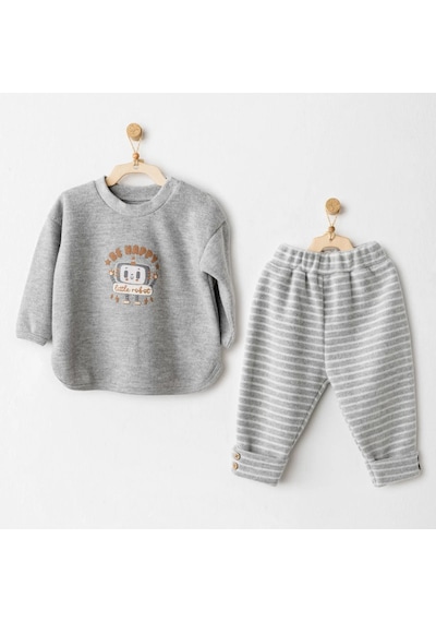 Melonika Casual 2'li Takım Grey Çok Renkli