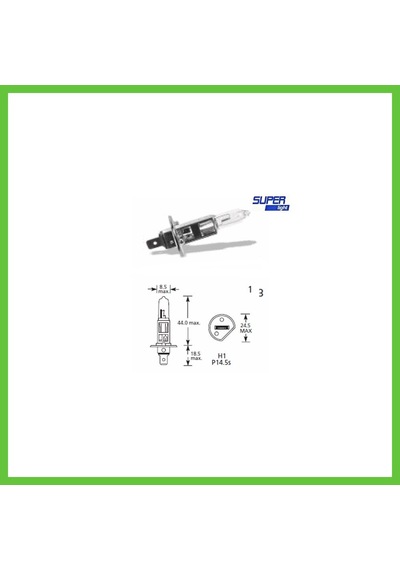 Bezos Super Light H1 Halojen Far Ampülü 12 Volt 60-55 Watt Dmc