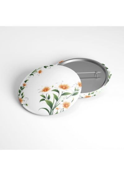 Çiçek Bahçesi No.03 - 58mm Rozet Çok Renkli
