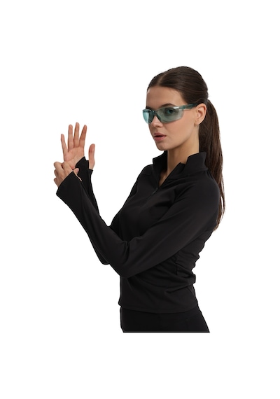 Sportive Dewey Half-zip Kadın Siyah Koşu T-shirt 25kk1033-syh 1776392 SIYAH