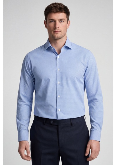 Xint Bisse Regular Fit Erkek Uzun Kollu Cepsiz Mavi Gömlek Bsgmkls25321 D35