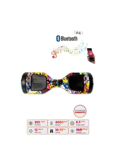 Citymate Elektrikli Kaykay Hoverboard Akıllı Denge 6.5 Inch + Hoverkart + Çanta Extrem Paket D01