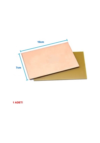 7x10cm Tek Yüz Bakır Plaket Pcb Elektronik Baskı Devre Prototip Test
