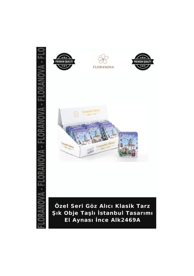 Özel Seri Göz Alıcı Klasik Tarz Şık Obje Taşlı İstanbul Tasarımı El Aynası İnce Alk2469a