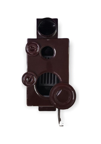Mini Emaye Odun Sobası Cift Gözlü-Caydanlık Ve Tencere Fiyata Dah