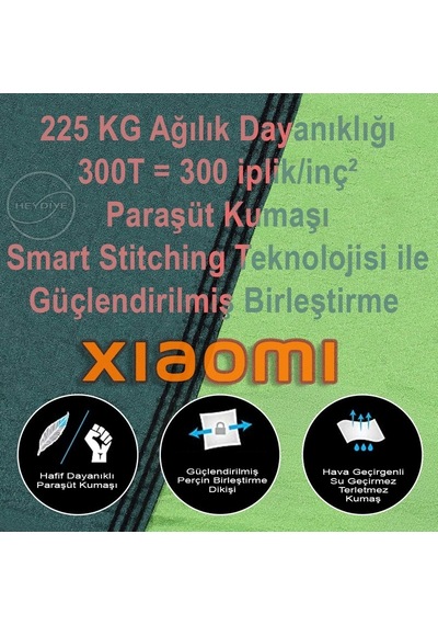 Xiaomi Heyshake Outdoor Kamp Hamağı - Geliştirilmiş Hibrit Seri - 220x90 Cm - 225kg Dayanıklılık Yeşil