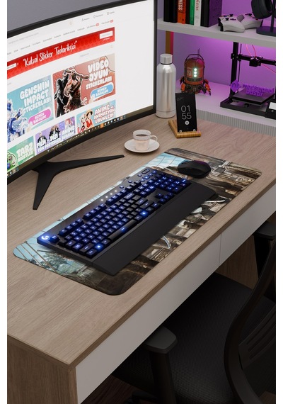 Assasin's Creed Kaymaz Dikişli Kauçuk Oyuncu Mousepad V4 - 70x30 Xl Gaming Mouse Pad Fare Altlığı