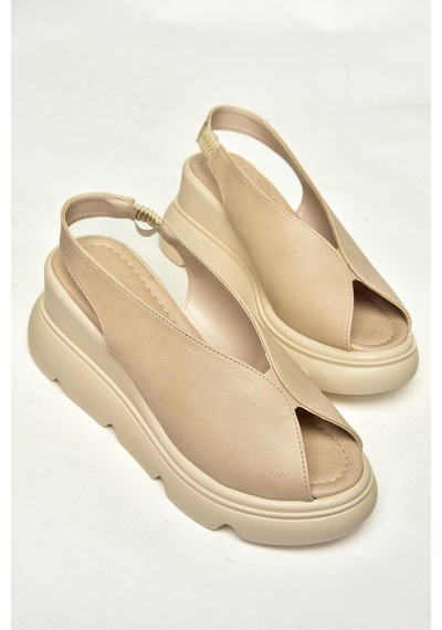 Fox Shoes U312255009 Ten Kalın Tabanlı Kadın Sandalet Ten-suni Deri Ten Rengi