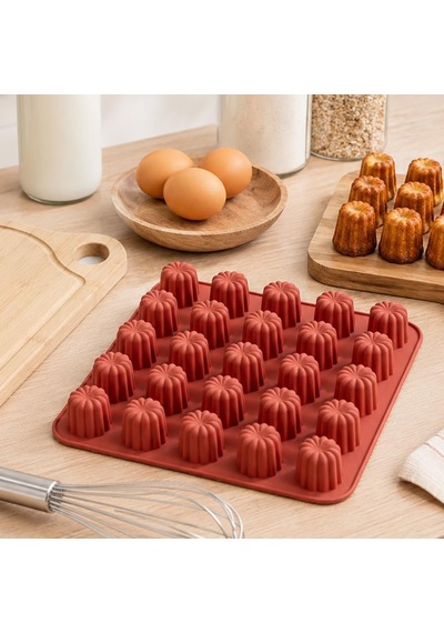 30044 Silikon 25li Muffin Kalıbı Çiçek Kek Kalıbı Kalıbı Kiremit 24 24cm Diğer