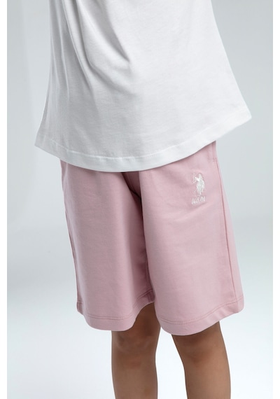U.s. Polo Assn. Kız Çocuk Pembe Bermuda Takım Us2066 Pembe
