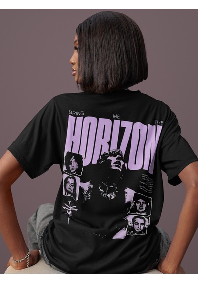 Sevbano Bring Me The Horizon Rock Metal Müzik Grubu Sırt Baskılı Unisex O Siyah