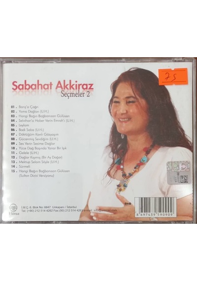 Plak Değildir Cd Dir Cd Sabahat Akkiraz Seçmeler 2 Cd