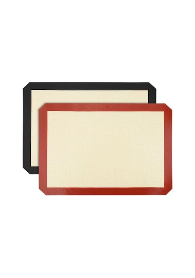 Fırınlanabilir Kendinden Yağlı Silikon Pişirme Matı, Profesyonel Silpat Yanmaz Yapışmaz Yıkanabilir Silikon Pişirme Matı 30cmx40cm
