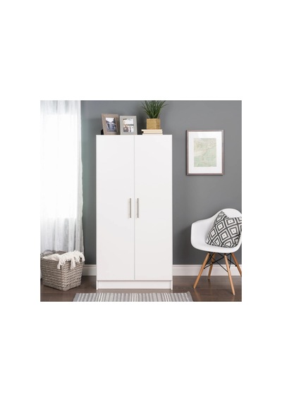 Mdf Leno Gardırop 2 Kapaklı Askılı Ve Raflı Beyaz Mdf Leno Gardırop 2 Kapaklı Askılı Ve Raflı Beyaz