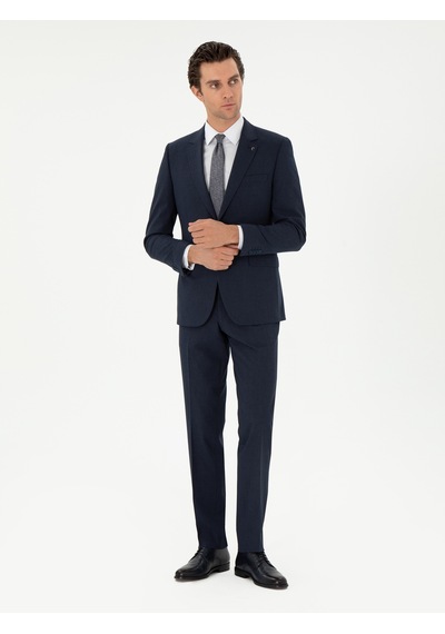 Cacharel Lacivert Slim Fit Klasik Takım Elbise