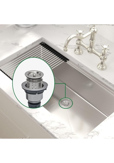 Ayrıntıshop Mutfak Lavabo Paslanmaz Çelik Drenaj Süzgeç Sepeti Süzgeç Gri