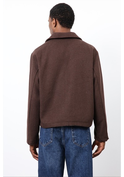 Antioch Regular Fit Dokulu Erkek Mont Kahve