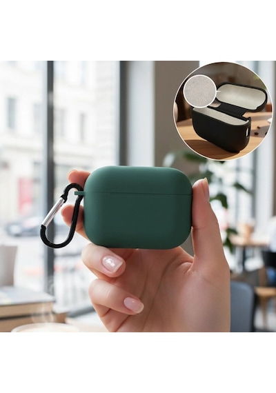 Fadex Apple AirPods Pro 2 İle Uyumlu Kılıf Askı Aparatlı Lansman Yeşil Renk Tonu