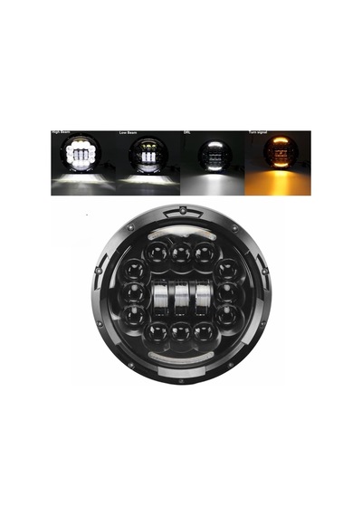 Offroad Sis Lambası 7 İnç 13 Led 70w / Yuvarlak Çalışma Lambası Ve Spot Far