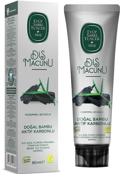 Eyüp Sabri Tuncer Doğal Bambu Aktif Karbonlu Diş Macunu 3 x 90 ML