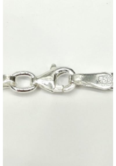 Omar Silver Unisex Figaro 3 Mm Gümüş Bileklik Zincir Omr7640