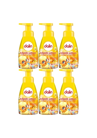 Dalin Köpük Sabun 200 Ml Mango ve Portakal Kokulu Çoçuklar İçin 6'lı