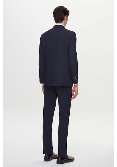 Twn Slim Fit Lacivert Armürlü Takim Elbise Kombinli 3efy5kmbn0552 Lacivert