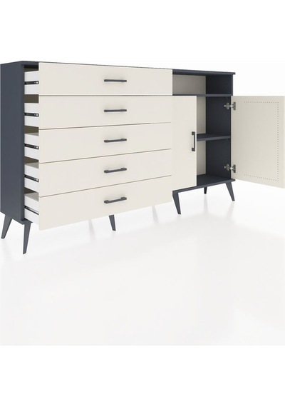 Arges Konsol 2 Raflı 5 Çekmeceli 2 Kapaklı 176x30x99 Antrasit-ayt Antrasit-aytaşı Arges Konsol 2 Raflı 5 Çekmeceli 2 Kapaklı 176x30x99 Antrasit-ayt Antrasit-aytaşı