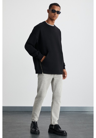 Grımelange SANTIAGOS  Erkek Pamuk-Polyester Siyah Sweatshirt