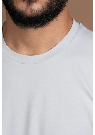 Paul Martin Regular Fit Bisiklet Yaka Rayon Kumaş Full Likralı Uzun Kol Sweatshirt Gri