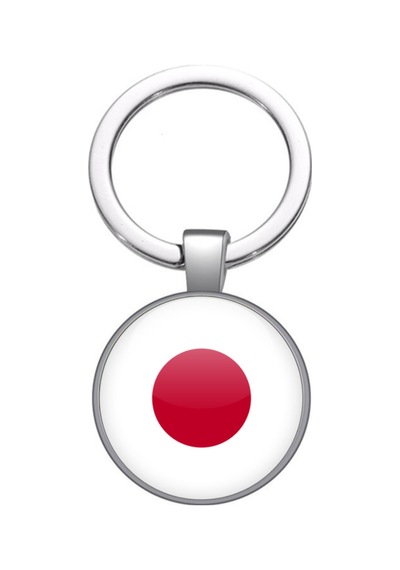 Tamgacrafts Japonya Japan Bayrağı Metal Anahtarlık Ülke Temalı Hediyelik Çok Renkli