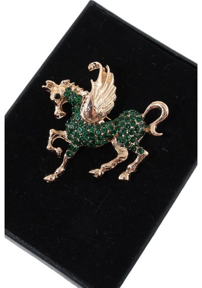 Özgür Ruhun İfadesi Efsanevi Kanatlı Pegasus Atı Broş Gold Renkli Taşlı Erkek Kadın Yaka İğnesi Çok renkli 45972294