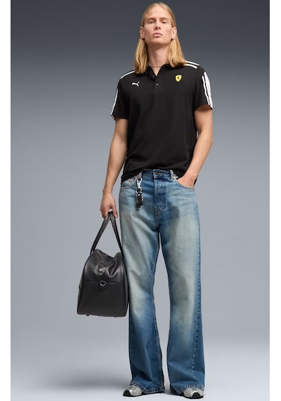 Puma Ferrari Mt7 Polo 635831-01 Tişört Erkek T-shirt Siyah