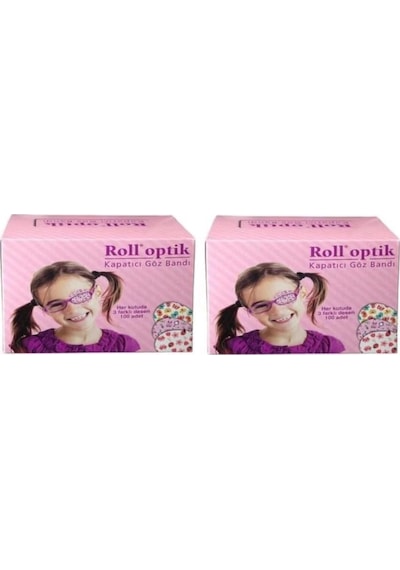 Roll Optik Kız Kapatıcı Göz Bandı 2 x 100 Adet