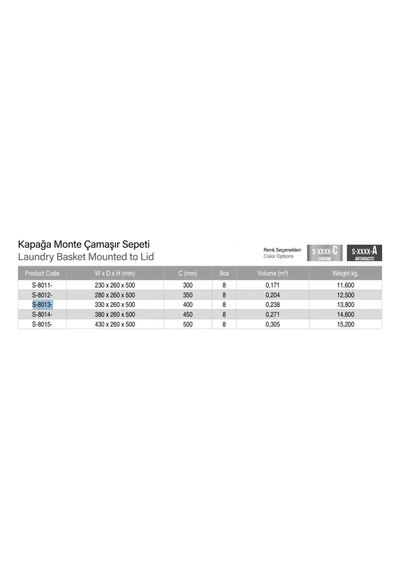 Starax Kapağa Monte Çamaşır Sepeti Antrasit Modül 40cm S-8013-a Çok Renkli