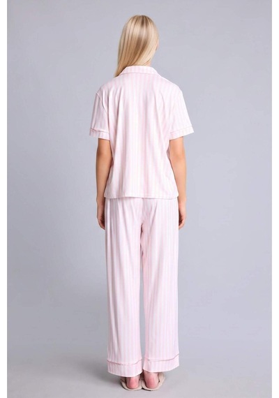 Defacto Regular Fıt Kısa Kollu 2li Softshell Pembe Pijama Takımı I3483ax26aupn436 Pembe-pn436