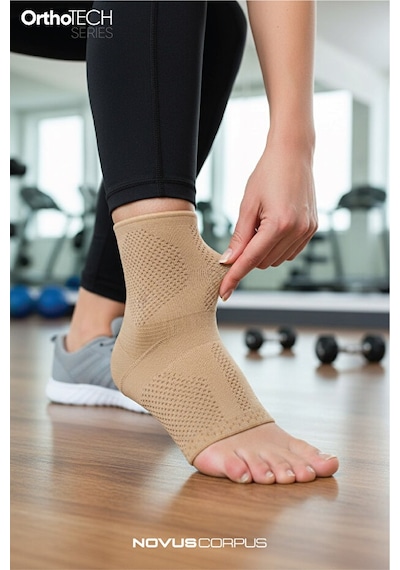 Fitness Spor Ayak Bileği Desteği Unisex Ankle Sleeve Antrenman Gym Ortopedik Ayak Bilekliği - 1 Adet