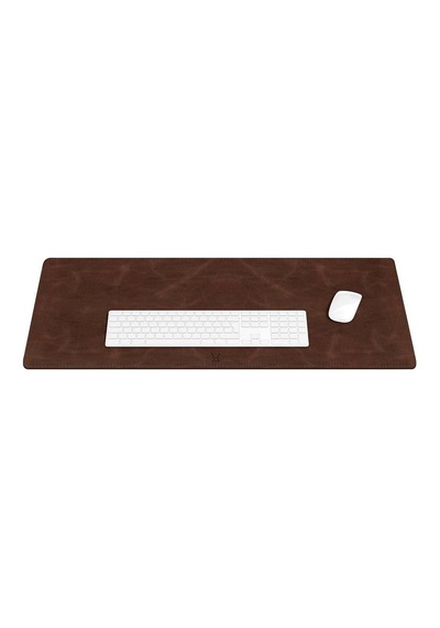 Modica Hobart - Hakiki Deri Masa Matı / Deri Oyuncu Mouse Pad / Yazı Masası Altlığı 75x34 Cm Kahverengi